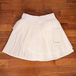 NWT White Lululemon Tiered Pleat HR Tennis Skirt size 0